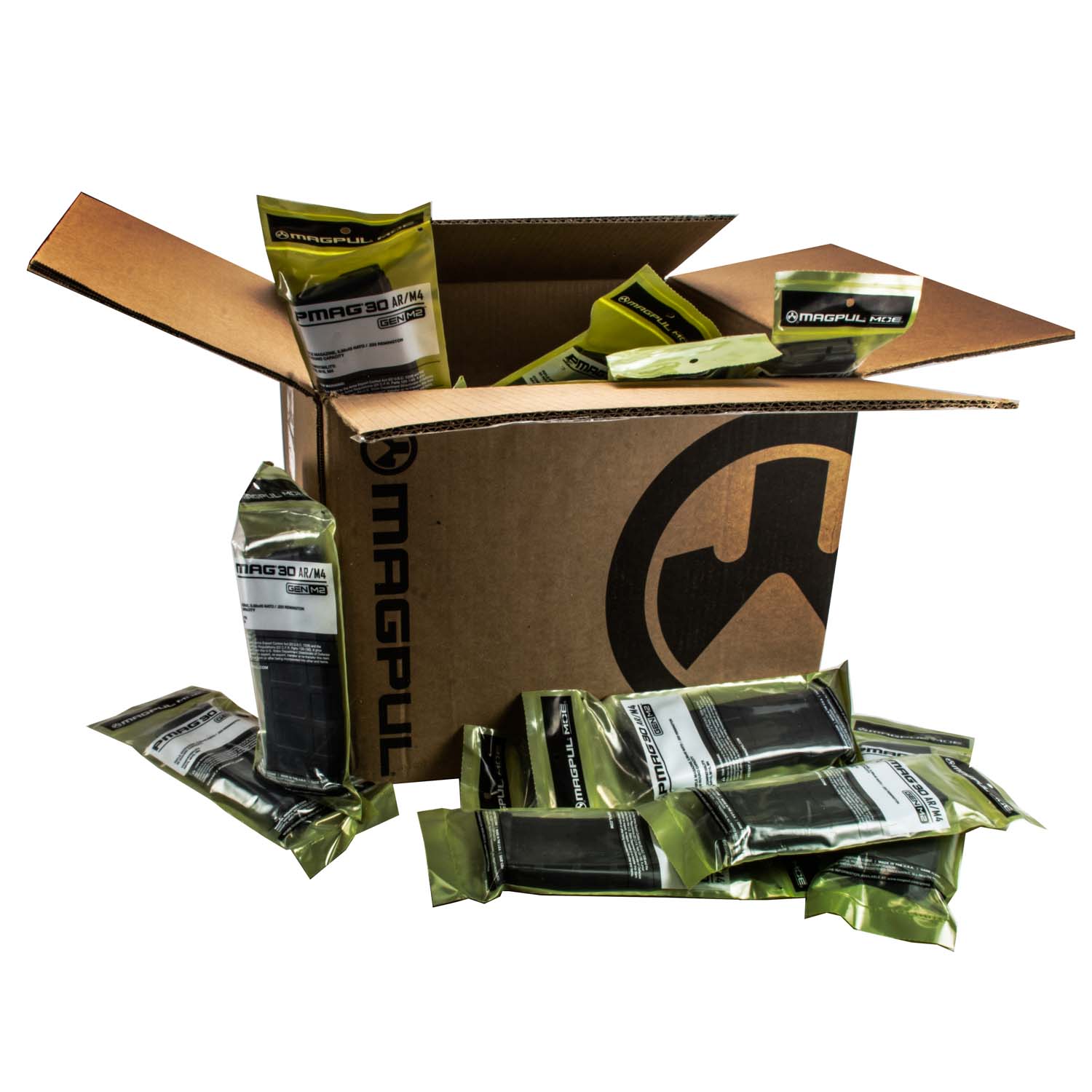 Magpul PMAG Gen 2 MOE Black 30 Round Magazines, Case of 100: MGW