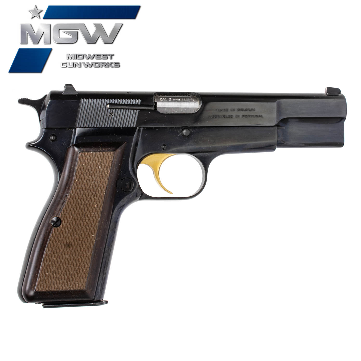 MGW Custom Browning Hi-Power 9mm w/ Standard Safety, Blued: MGW