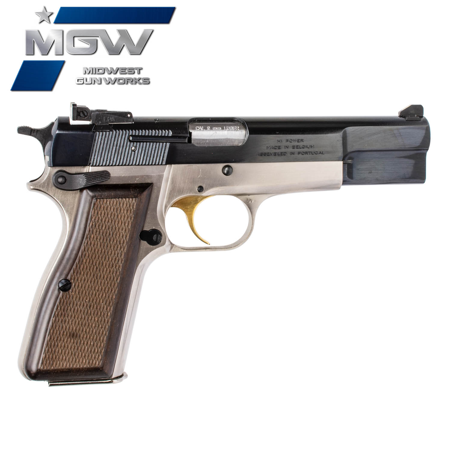 MGW Custom Browning Hi-Power 9mm w/ Adjustable Sight & Extended