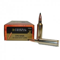 Federal Vital Shok 270 WSM 130gr. Trophy Copper Ammunition 20 Round Box