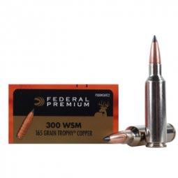 Federal Premium Vital Shok 300 WSM 165gr. Trophy Copper Ammunition 20 Round Box