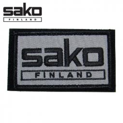 Sako Silver Rectangular Embroidered Patch