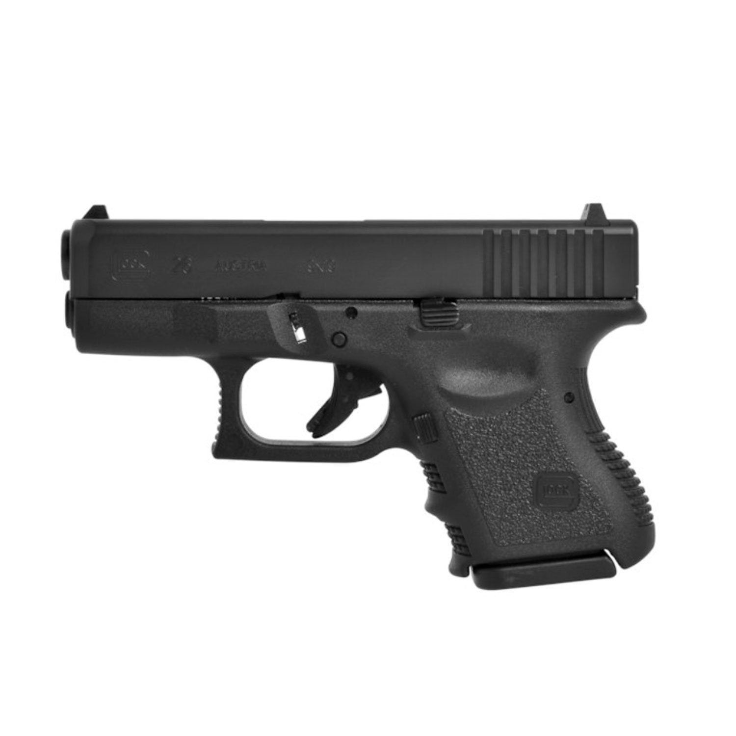 Glock 26 Gen3 9mm Pistol, 10 Round Magazines, Fixed Sights: MGW