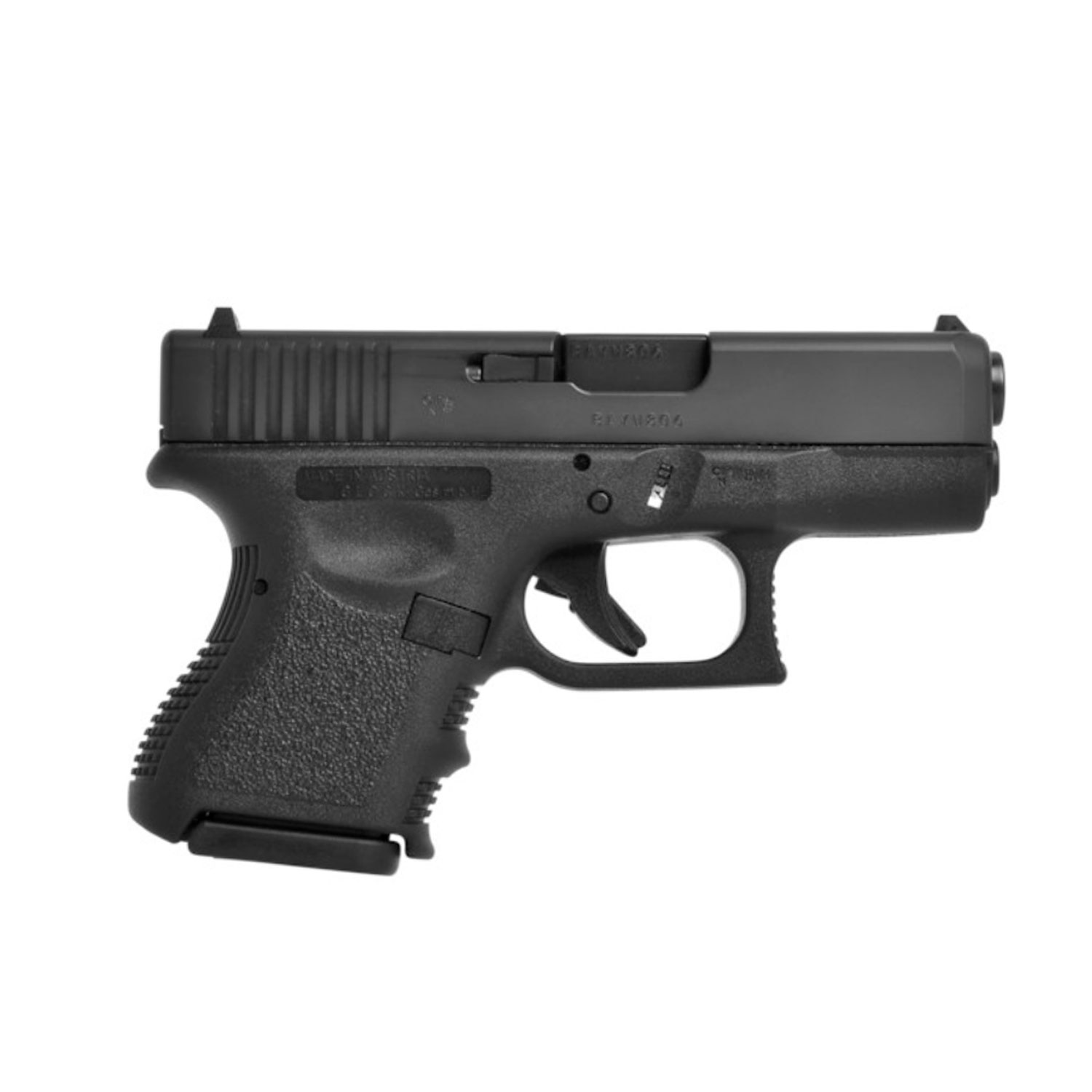 Glock 26 Gen3 9mm Pistol, 10 Round Magazines, Fixed Sights: MGW