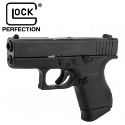 Glock 43 9mm Pistol, 6 Round Magazine, Fixed Sights
