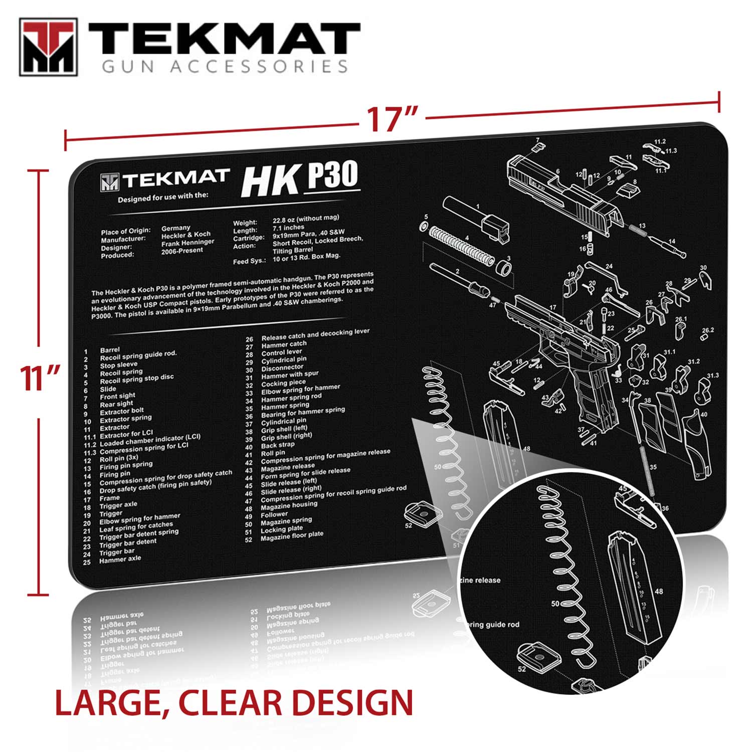 TekMat Heckler & Koch P30 11