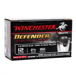 Winchester PDX1 Defender 12ga. 2-3/4" 1oz. Rifled Slug/00 Buckshot, 10 Round Box
