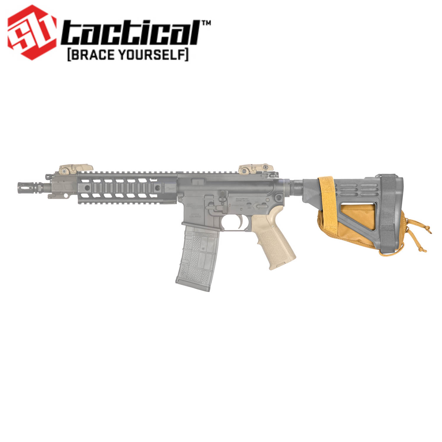 東京)SB　TACTICAL BLACE　POUCH　ブレースポーチ　実物 BJ Tac Sbtactial SBA3タイプ ピストルストック ナイロン BK