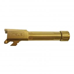 True Precision Springfield Hellcat Threaded Barrel, 9mm Gold TiN