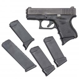 Glock 27 .40 S&W Pistol, 9 (x2) 10 (x2) & 15 Round Magazines, Pre-Owned
