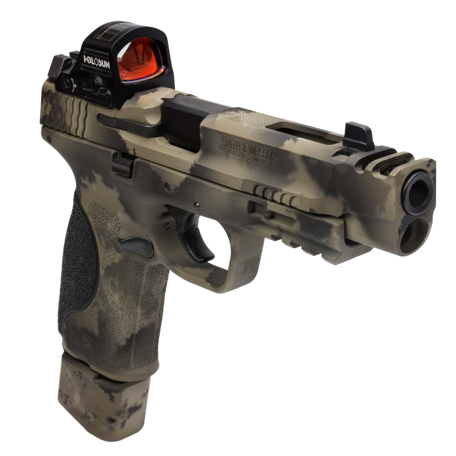 Custom Smith & Wesson M&P M2.0 9mm, Cerakote and Ported w/ Holosun