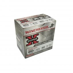 Winchester Super-X 20ga. 2-3/4" 7/8oz. #7.5 Lead Shot, 25 Round Box