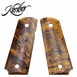 Kimber 1911 Compact Exhibition Grade Burlwood Yellow Poplar Grips