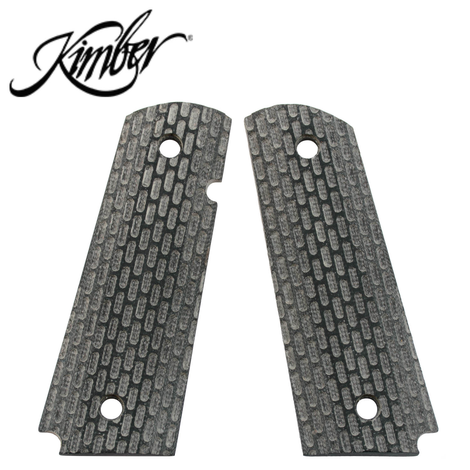 Kimber 1911 Full Size Ambi Grips, G10 Black Warrior Pattern