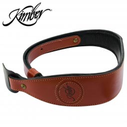 Kimber Rifle Sling, Tanned Leather with Padded Back, 28" to 36"
