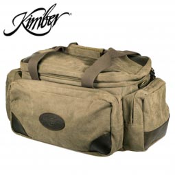 Kimber Plantation Series Range Bag, Taupe with Brown Leather Accents