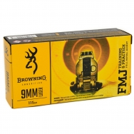 Browning Training & Practice 9mm 115gr. FMJ Ammunition, 50 Round Box