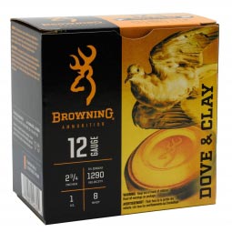 Browning Dove & Clay 12ga. 2-3/4" 1oz. #8 Shot, 25 Round Box