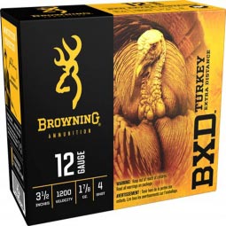 Browning Turkey BXD 12ga. 3.5" 1-7/8oz #4 Shot, 10 Round Box