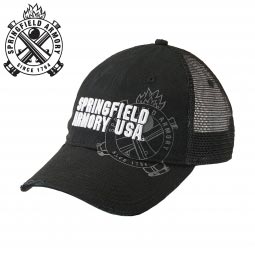 Springfield Armory USA Mesh Distressed "Torn" Hat, Black