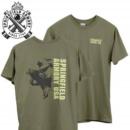 Springfield Armory Shooter Logo T-Shirt, OD Green