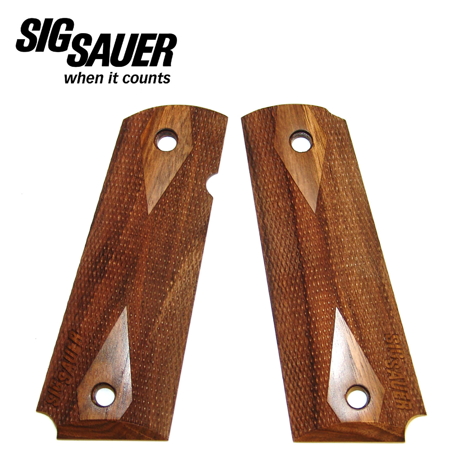 Sig Sauer 1911 Checkered Walnut Grips: MGW