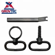 GrovTec Winchester 94, Marlin 36 & 336 Locking Swivel Set, 1" Loops, Black