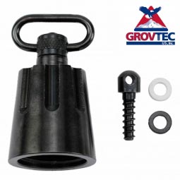 GrovTec Winchester SX2 / SX3 12ga. Push Button Magazine Cap, 1" Loop, Black