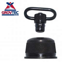 GrovTec Remington 870 / 1100 12ga. Push Button Magazine Cap, 1" Loop, Black