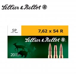 Sellier & Bellot 7.62X54R 180gr SP, 20 Round Box