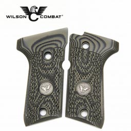 Wilson Combat, Beretta 92/96 Compact G10 Grips, Ultra Thin with WC Logo, Dirty Olive