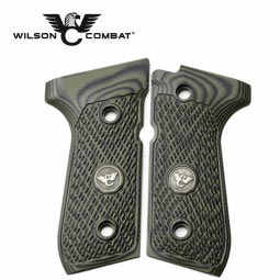 Wilson Combat, Beretta 92/96 Full Size, G10 Grips, Ultra Thin with WC Logo, Dirty Olive