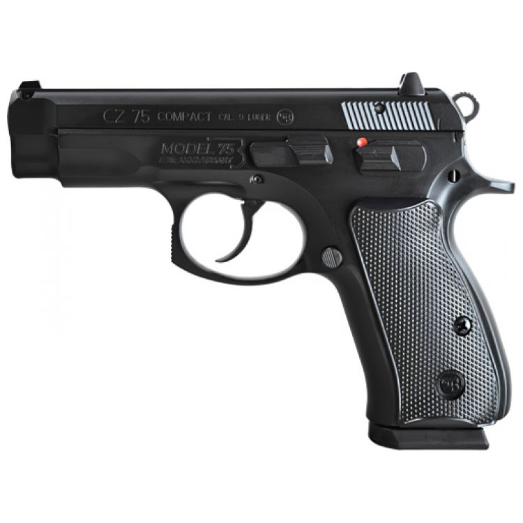 CZ 75 COMPACT 50TH ANNIVERSARY, 9MM FS 10RD BLACK POLYCOTE: MGW