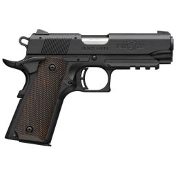 BROWNING 1911-22 22LR COMPACT, 3.58" MATTE BLACK/BROWN GRIPS