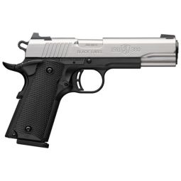 BROWNING 1911-380 STAINLESS, 380ACP 4.25"FS 8RD BLK/SS