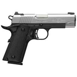 BROWNING 1911-380 STAINLESS, 380ACP 3.58"COMP 8RD BLK/SS