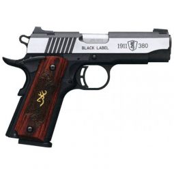 BROWNING 1911-380 BLACK LABEL, MEDALLION PRO 3.62" NT ST WOOD