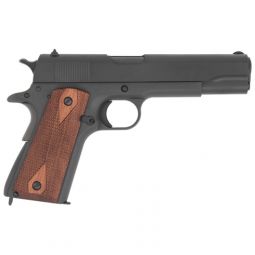 TISAS 1911A1 US ARMY 45ACP, 5" BBL 7RD WOOD GRIP/BLACK