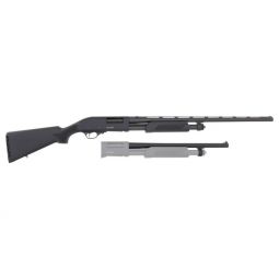 AKKAR 612 12GA. PUMP COMBO 28", VR & 18.5" CYL. BLACK SYN. STK