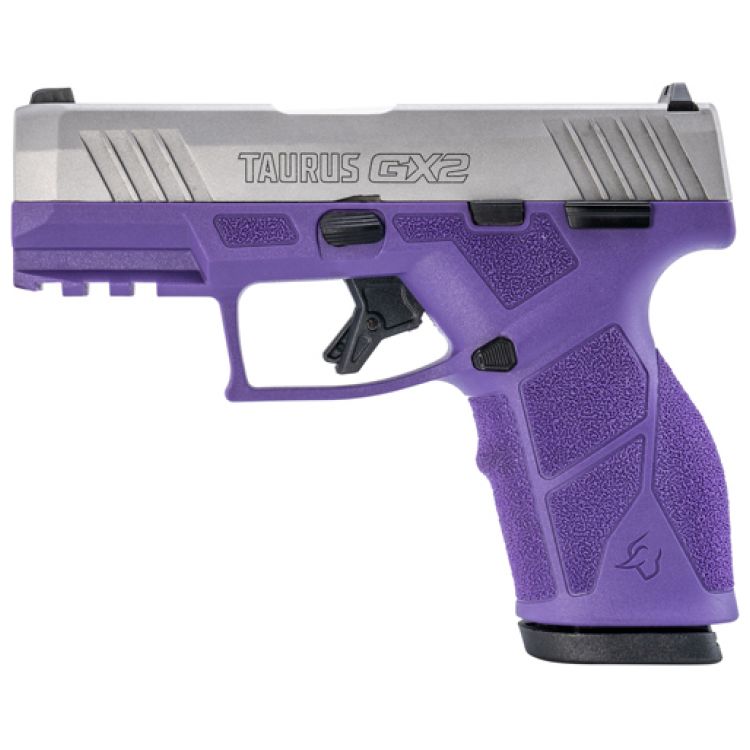 TAURUS GX2 9MM 13-SHOT ADJ., DARK PURPLE STAINLESS SLIDE: MGW