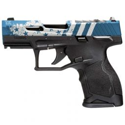 TAURUS TX-22 COMPACT 22LR 3.6", ADJ. 13-SHOT BK/BLUE US FLAG