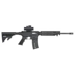 MOSSBERG 715T FLAT TOP 22LR, 16.25" 25RD RED DOT BLUED/SYN