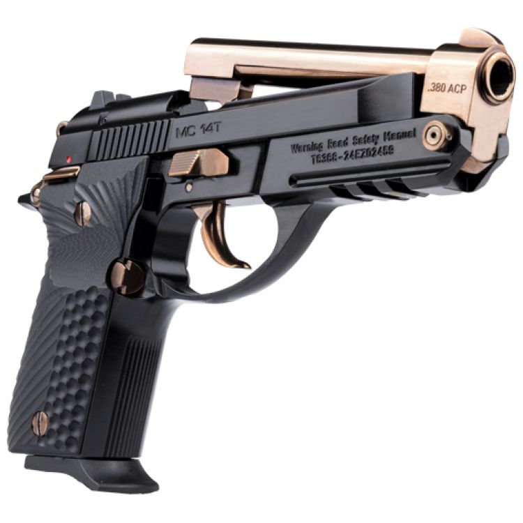 GIRSAN MC14T COLORWAY 380ACP, G10 13RDS ROSE GOLD/GLOSS BLK: MGW