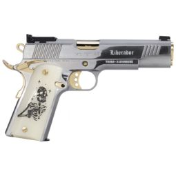 GIRSAN MC1911S LIBERADORE III, 9MM SKELETON CHROME/GOLD 9RD