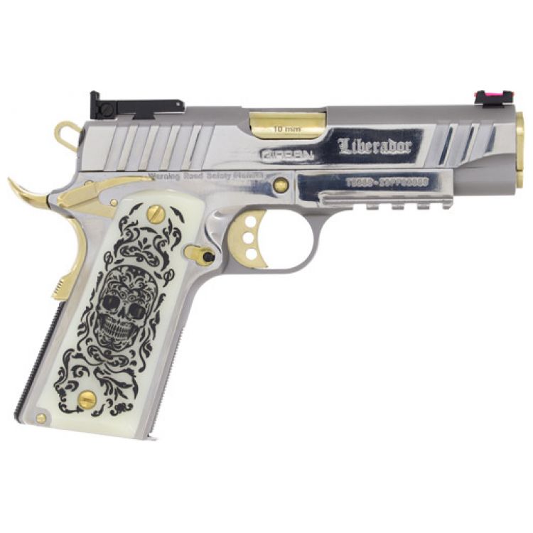GIRSAN MC1911 LIBERADORE 10MM, COMMANDER SS/GOLD ENGRAVED 8RD: MGW