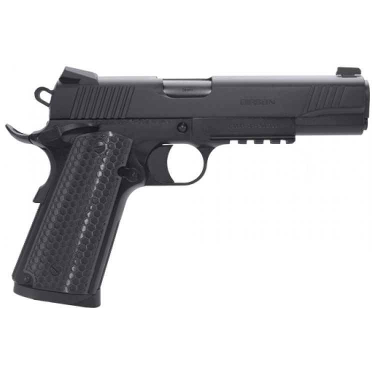 GIRSAN MC1911 UNTOUCHABLE 9MM, GOV'T G10 GRIP 9RD BLACK: MGW