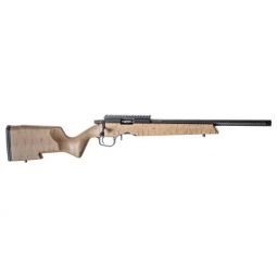 CHRISTENSEN RANGER 22WMR 18", CF BBL/STOCK TAN W/BLACK WEB