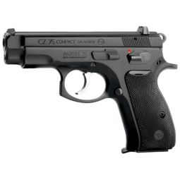 CZ 75 COMPACT 50TH ANNIVERSARY, 9MM FS 15RD BLACK POLYCOTE