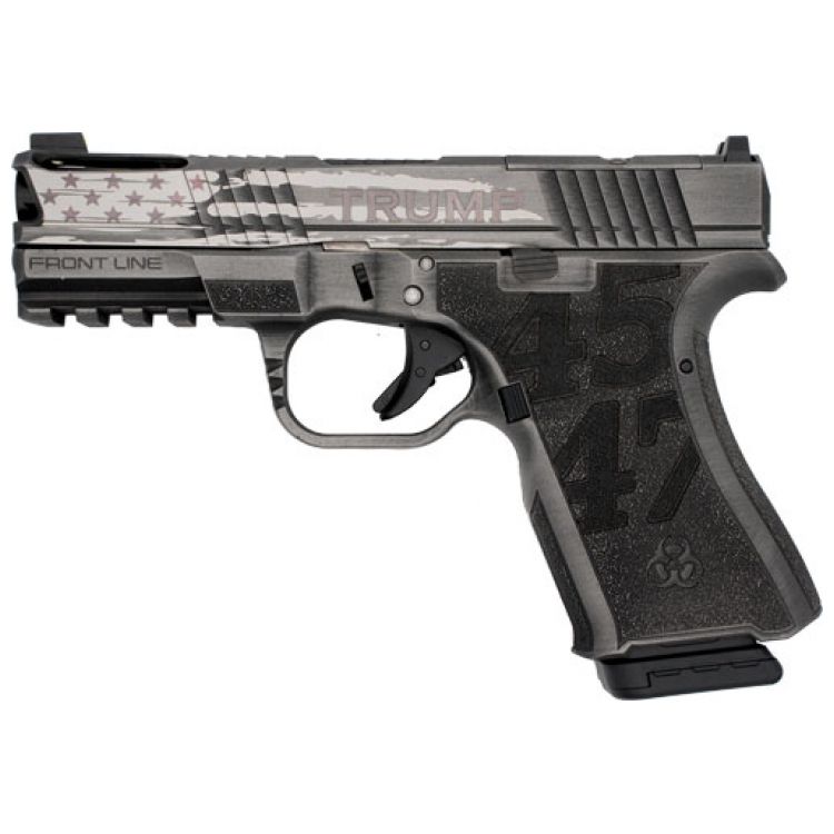 BLACK RAIN FRONTLINE 9MM, PISTOL TRUMP CUSTOM 15RD GREY: MGW