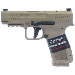 CANIK METE MC9 LS CALI 9MM, 3.63" OR FS FLAT DARK EARTH